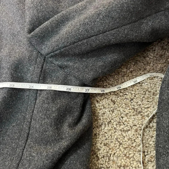 Vintage London Fog Mens Single Breasted Heavy Wool Overcoat XL 48R Charcoal Gray - Picture 5 of 16